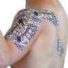 Dynamic Tape 5cm x 5m Black on Beige Tattoo