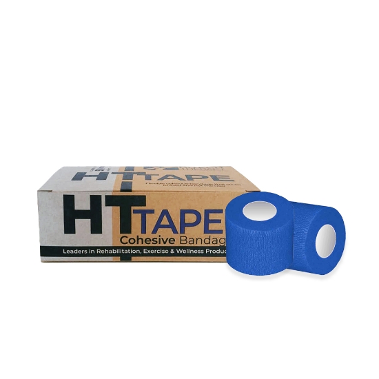 HT Cohesive Bandage Blue 5cm x 4.5m Bulk Pack