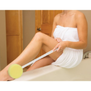 Picture of CanDo Long Scrub Sponge, Round & Bendable - Yellow