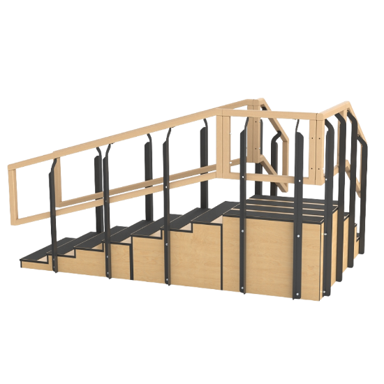 Picture of Adjustable 90 Degree Metal Rehabilitation Stairs