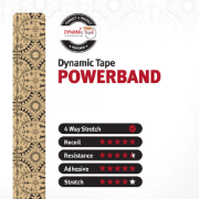 Picture of Dynamic Tape Powerband 7.5cm x 5m Black on Beige