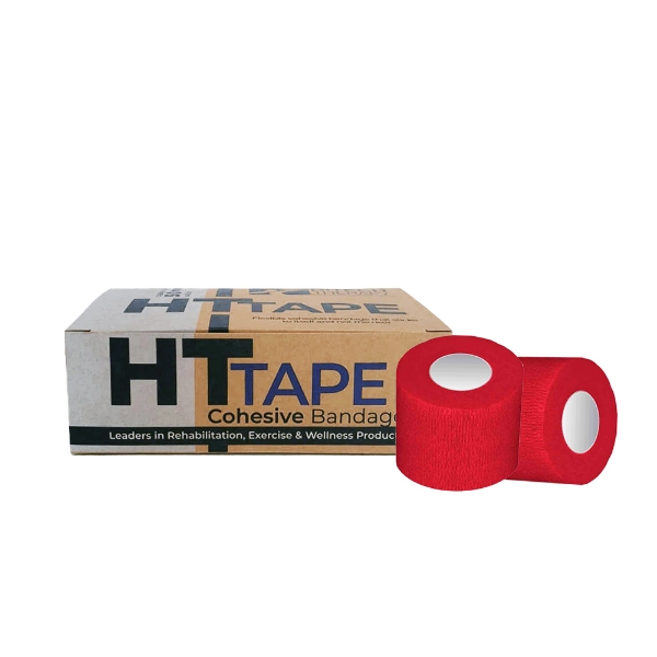 HT Cohesive Bandage Red 5cm x 4.5m Bulk Pack